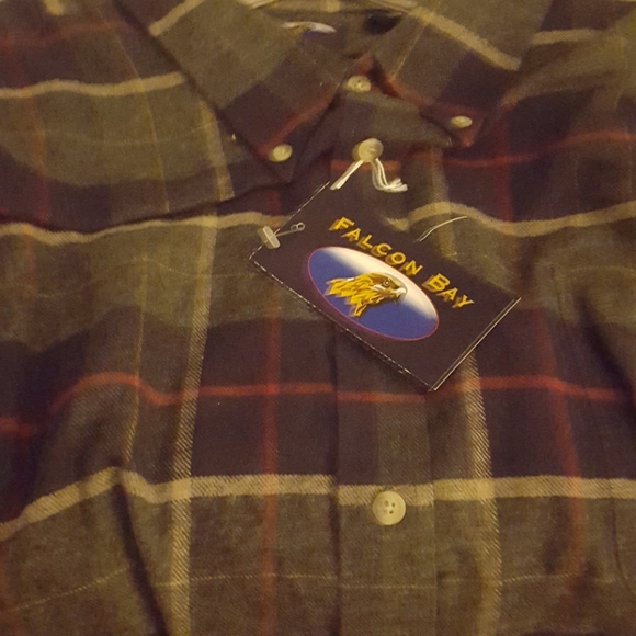 FALCON BAY 4XLT L/S PLAID DRESS SHIRT NEW - Picture 1 of 2